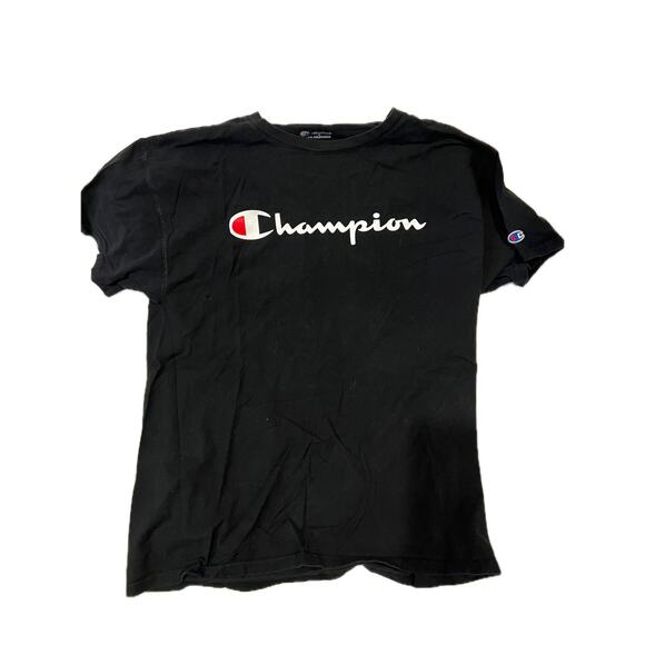 Champion Black T-Shirt Mens L - Picture 1 of 3